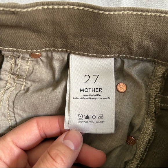 Mother High Waisted Rascal Ankle Step Fray jeans Capers 27 - Picture 12 of 16
